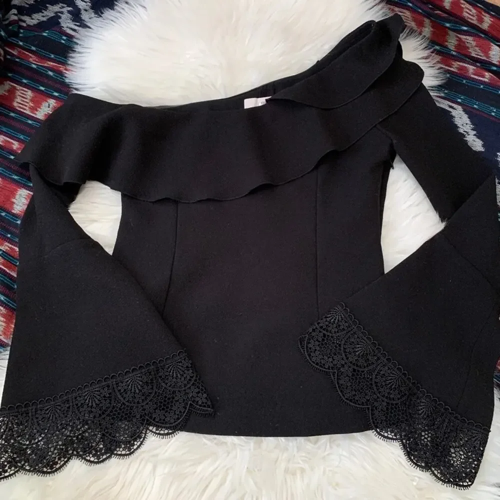 Nicholas Asymmetrical One Shoulder Blouse Top 6 - Picture 3 of 10